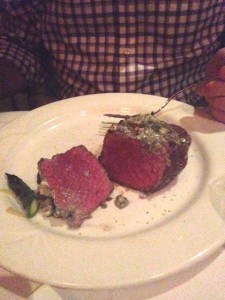 11oz Filet with the blue cheese topping