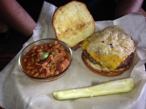 The Kapusta Burger with Baked Beans